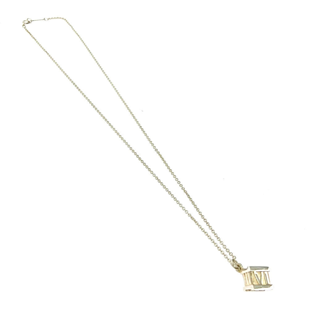 TIFFANYCo Tiffany Silver Atlas Cube Necklace Silver